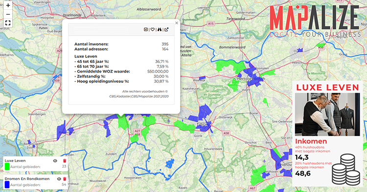 Mapalize - Postcode analyse